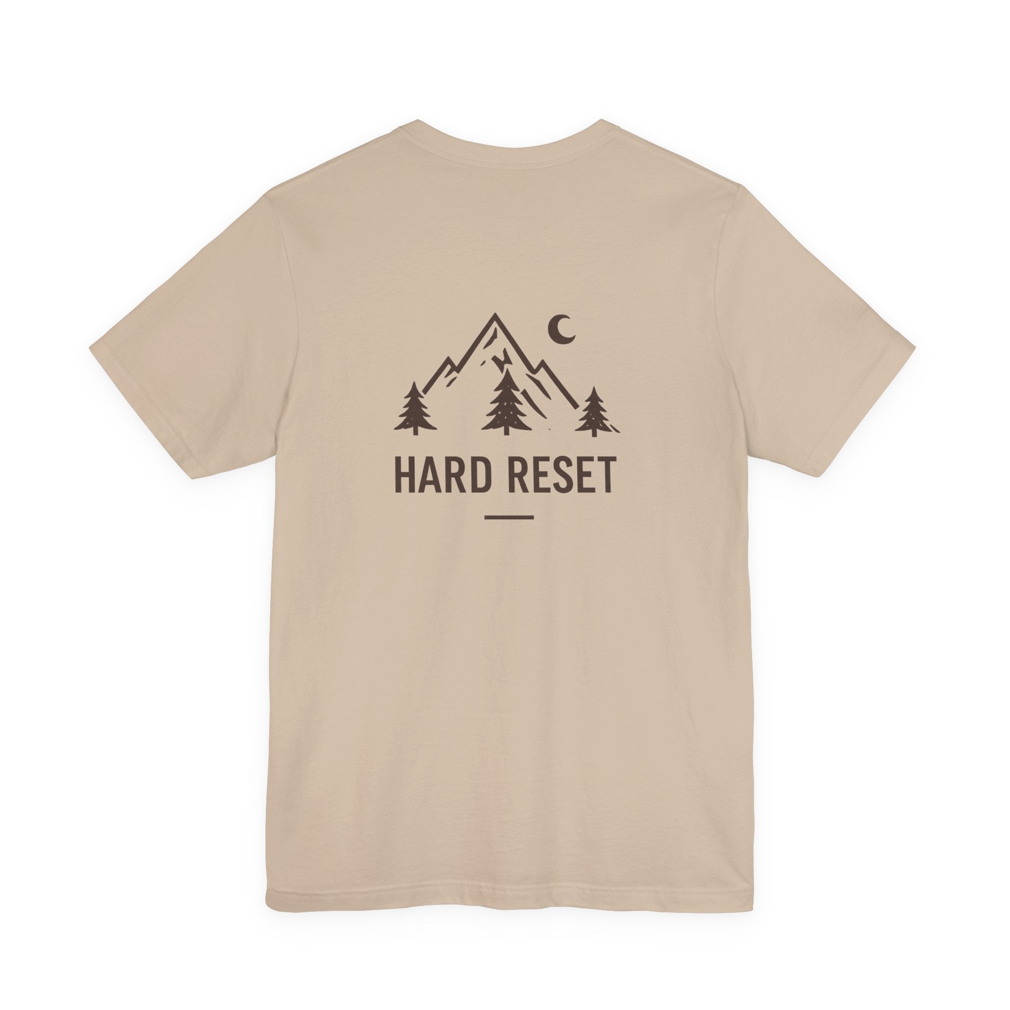 Hard Reset Mountain Tee — Adventure Camping Graphic T‑Shirt