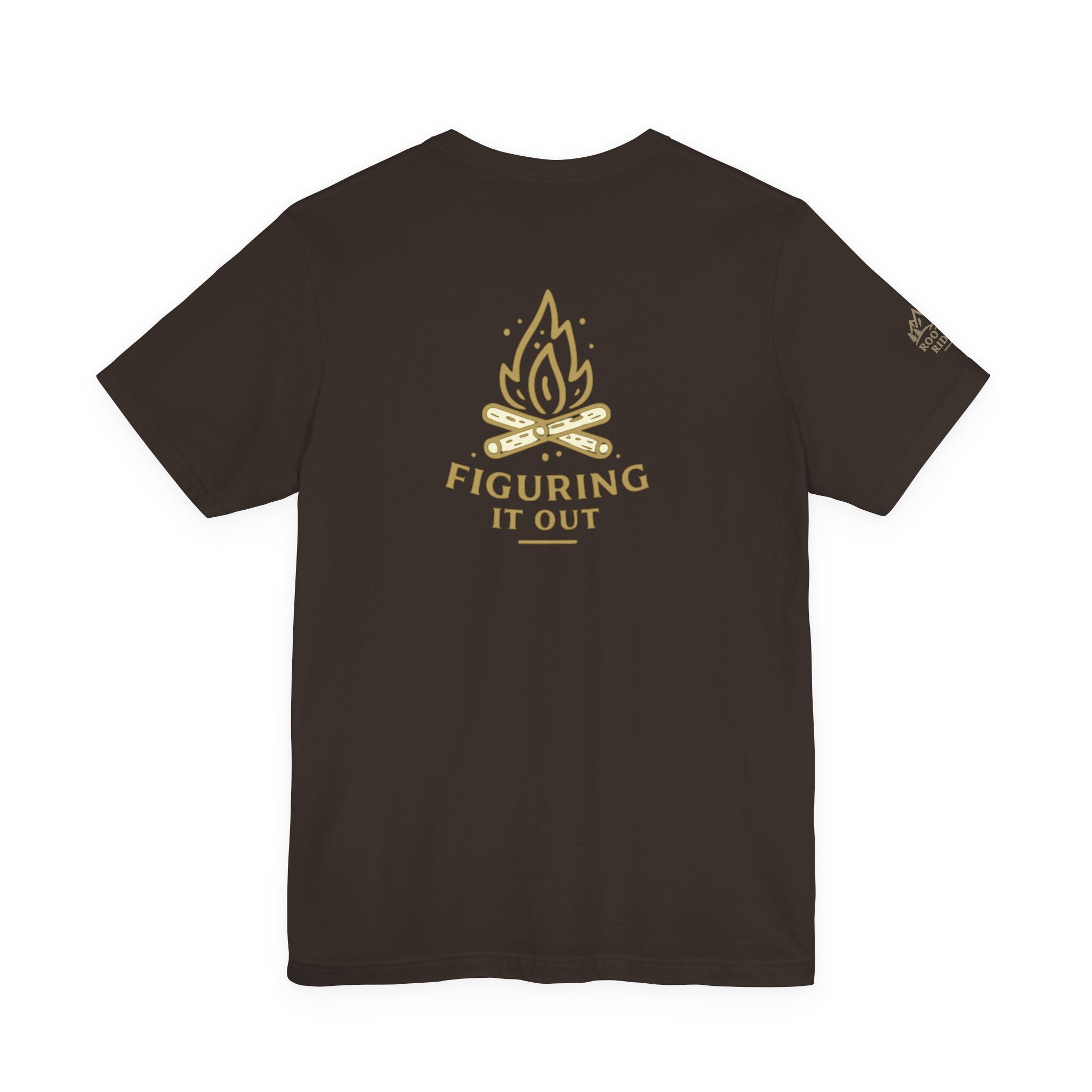 Figuring It Out Campfire Tee — Rooted Ridge Outdoor Graphic T-Shirt