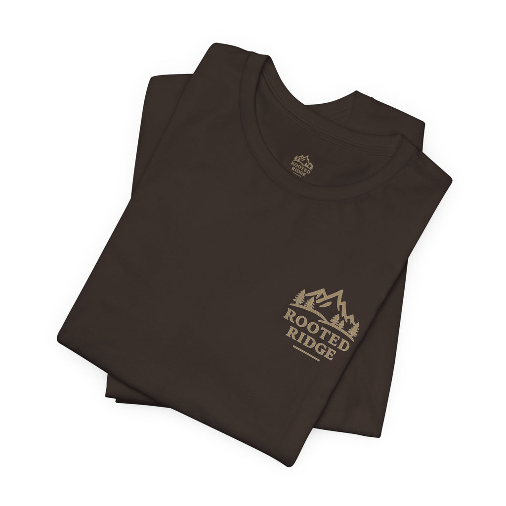 Figuring It Out Tee — Rustic Tree Adventure T‑Shirt