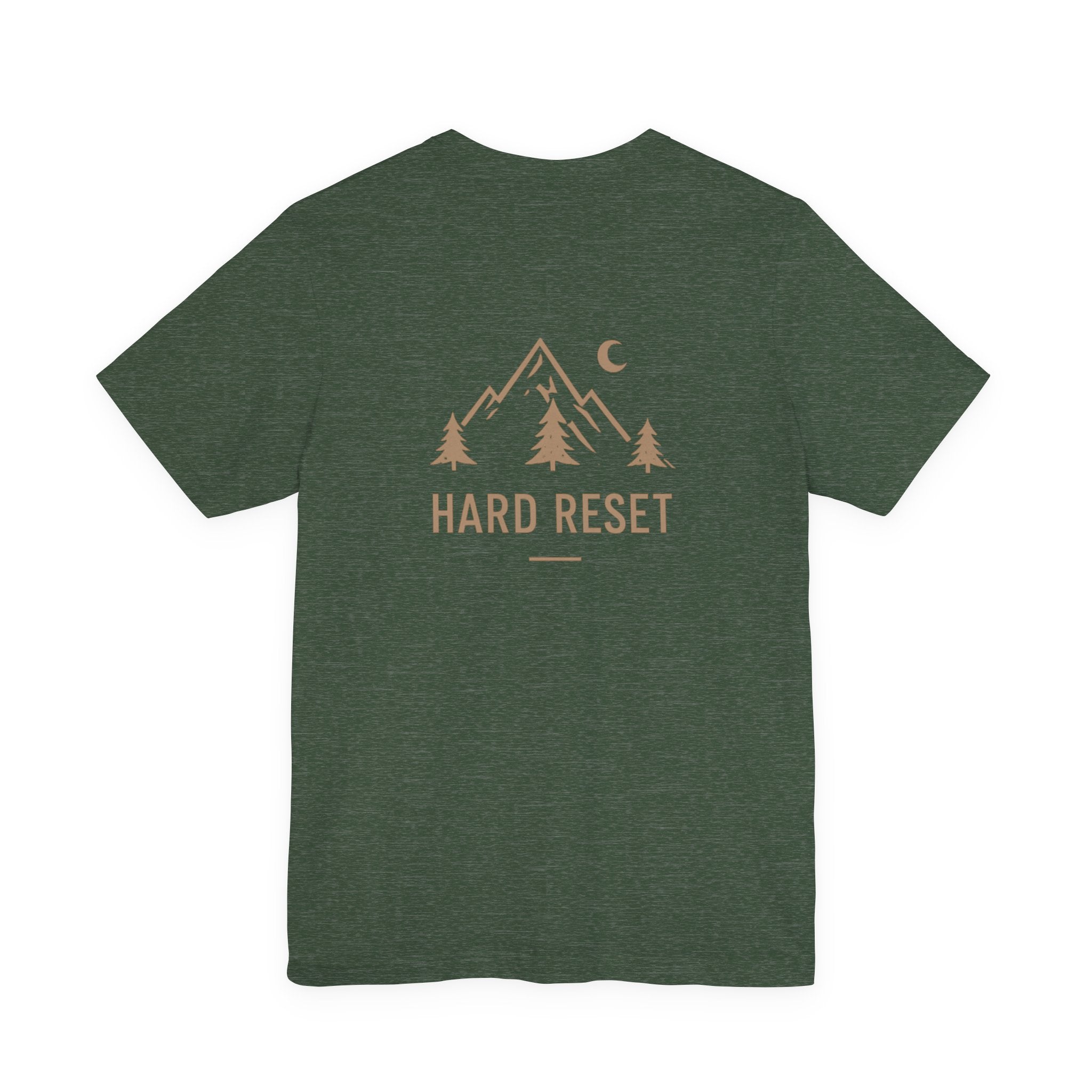 Hard Reset Mountain Tee — Adventure Camping Graphic T‑Shirt