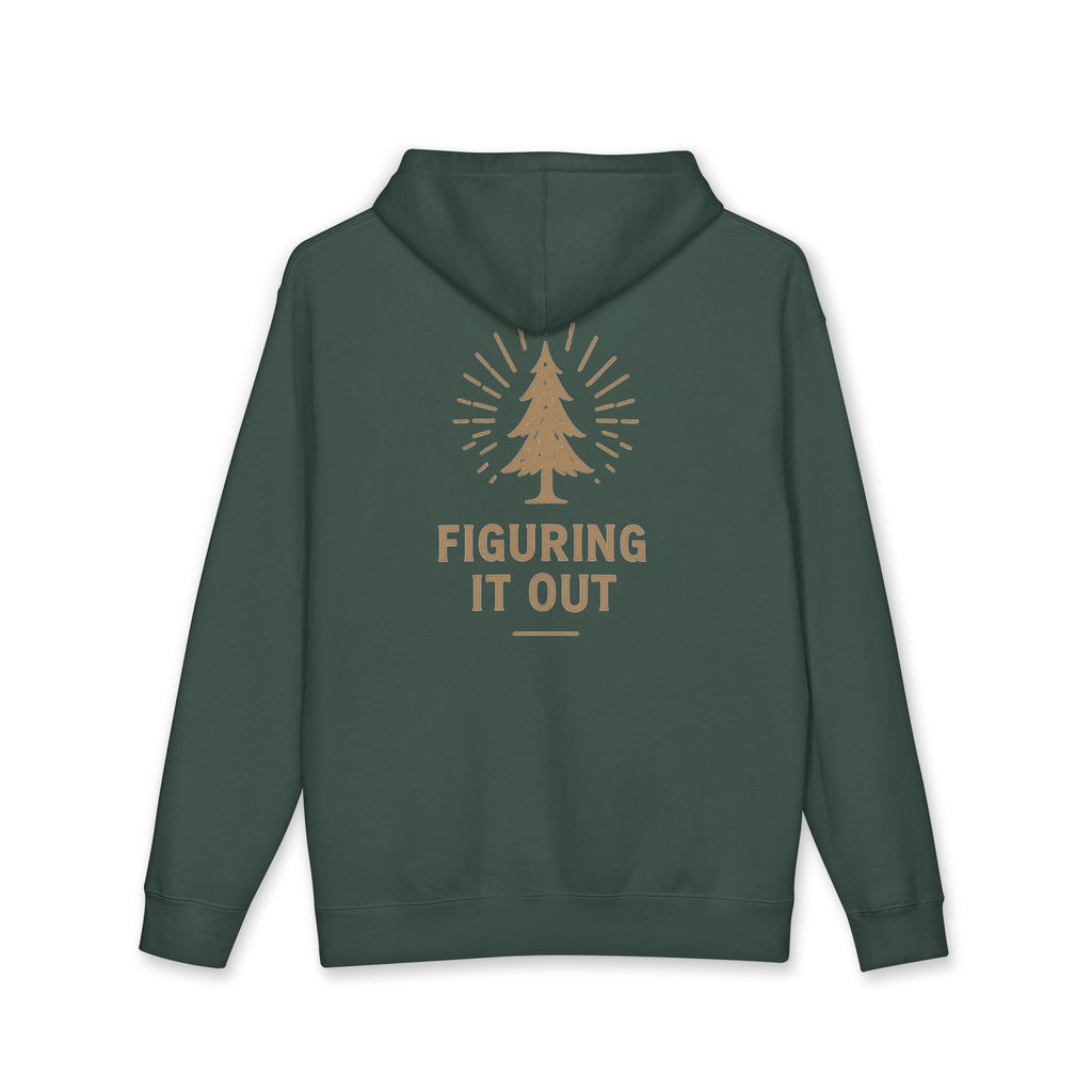 Figuring It Out Hoodie — Retro Pine Graphic Hooded Sweatshirt