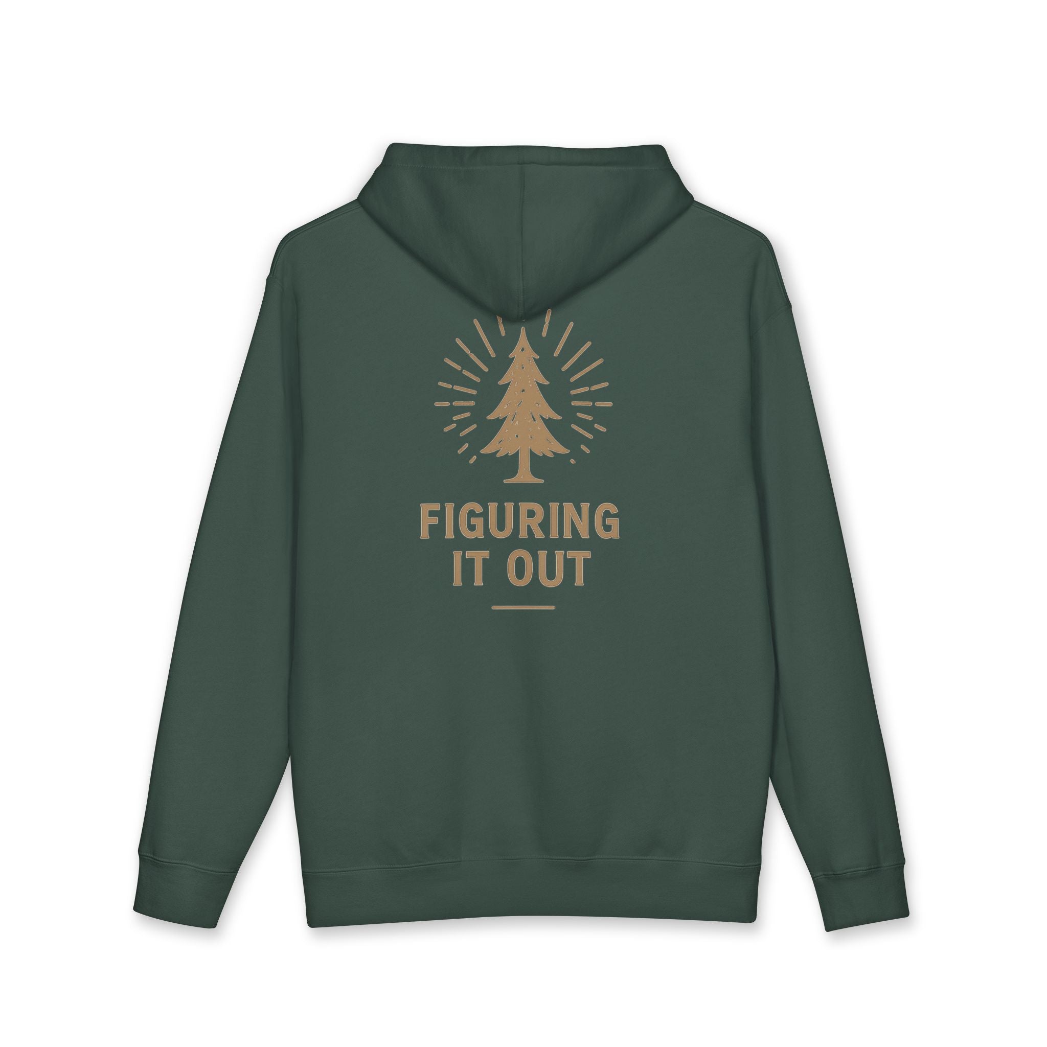 Figuring It Out Hoodie — Retro Pine Graphic Hooded Sweatshirt