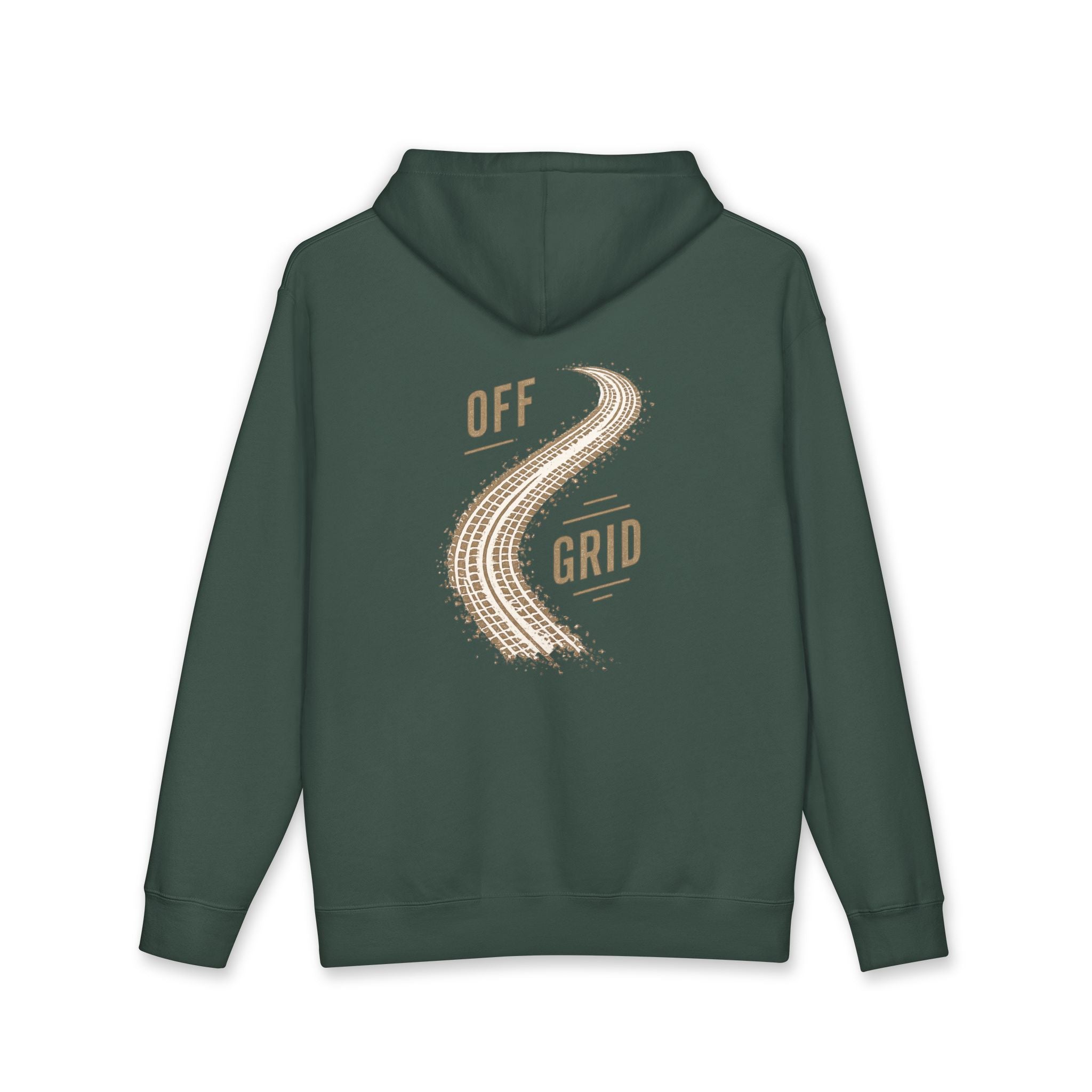 Off Grid Hoodie — Retro Pine Graphic Hooded Sweatshirt