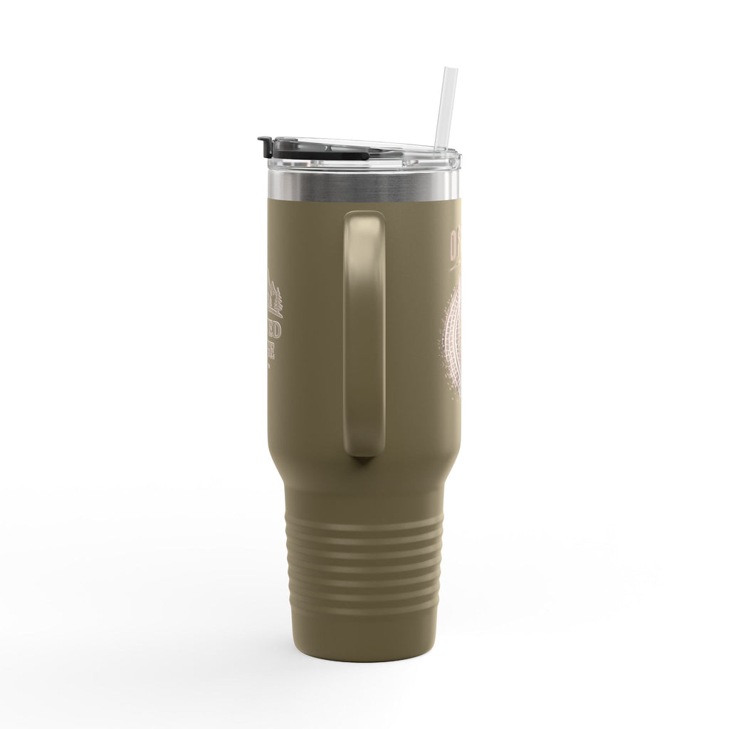 Rooted Ridge 40oz Insulated Travel Mug — Stainless Steel Vacuum Tumbler for Camping & Road Trips
