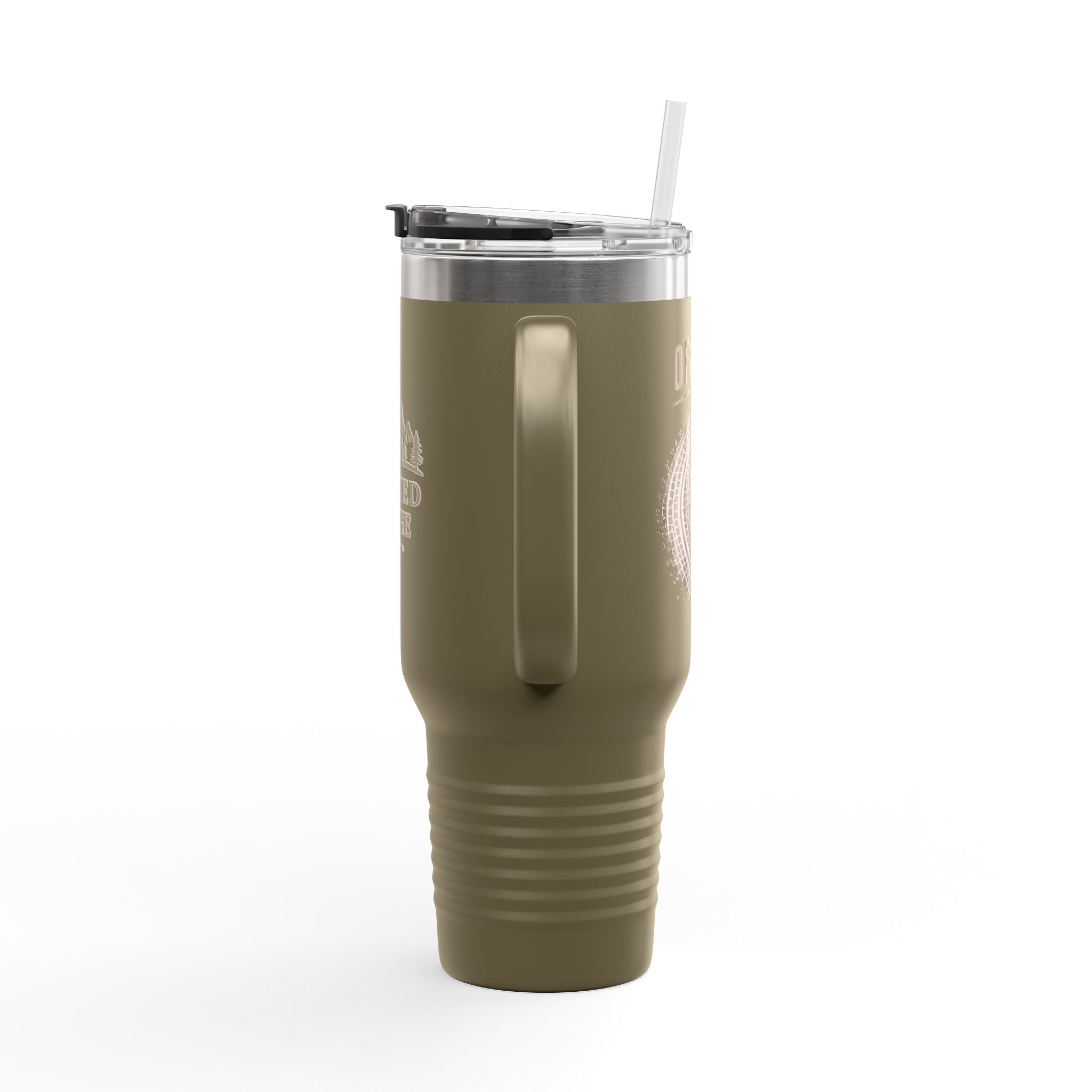 Rooted Ridge 40oz Insulated Travel Mug — Stainless Steel Vacuum Tumbler for Camping & Road Trips