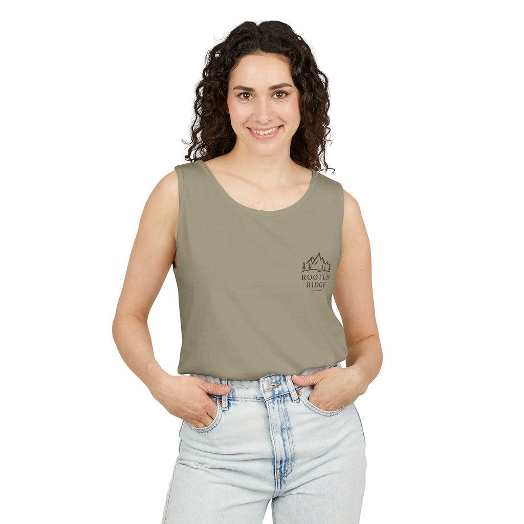 Off Grid Tire Track Tank Top — Rooted Ridge Adventure Tank