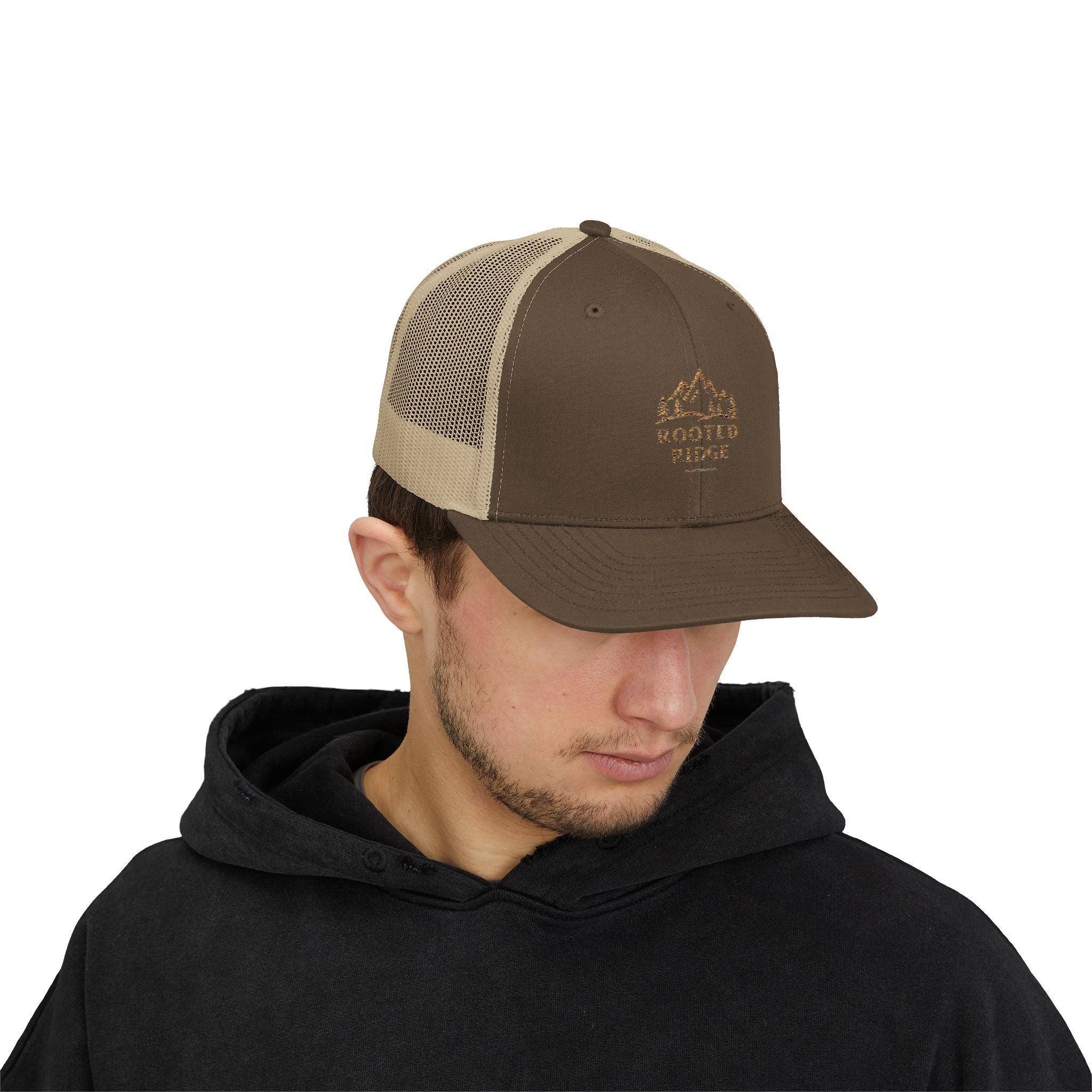 Trucker Cap — Routed Rider Vintage Mountain Patch