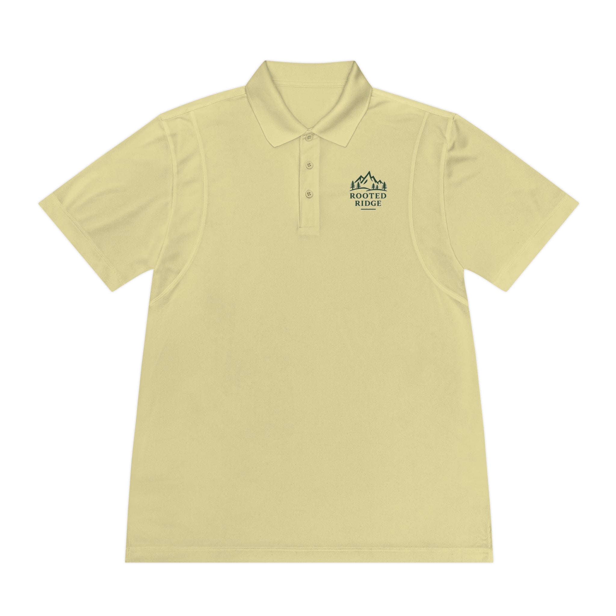 Men's Sport Polo — Rooted Ridge Mountain Logo Performance Golf Shirt