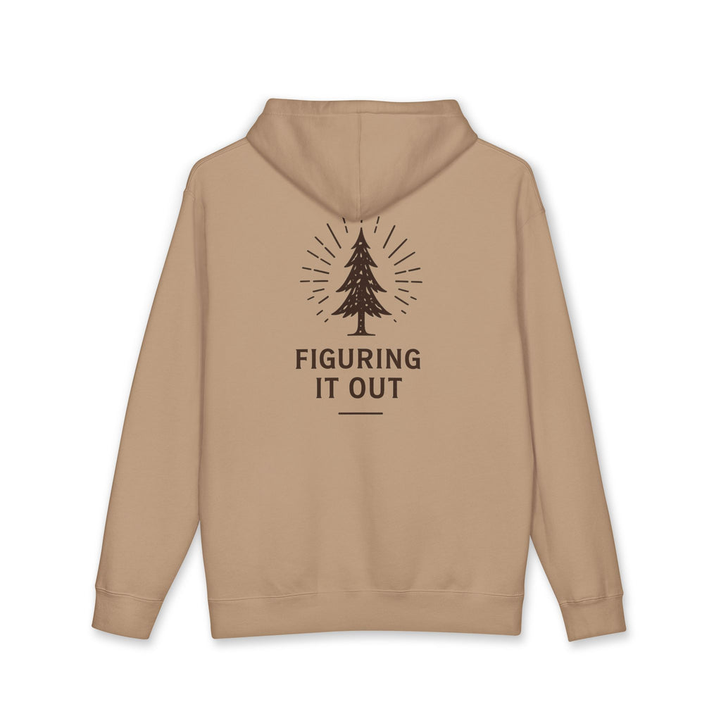 Figuring It Out Hoodie — Retro Pine Graphic Hooded Sweatshirt