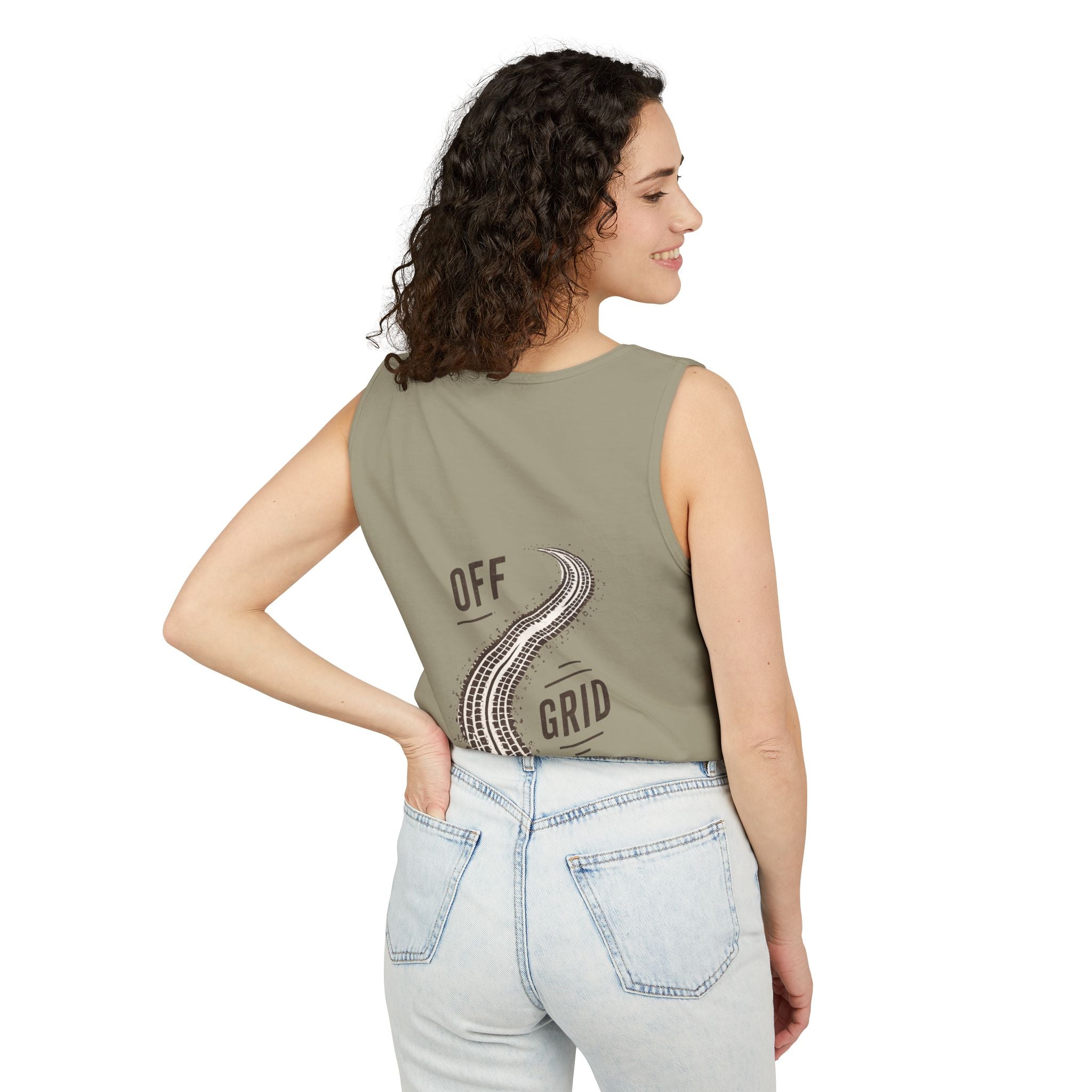 Off Grid Tire Track Tank Top — Rooted Ridge Adventure Tank