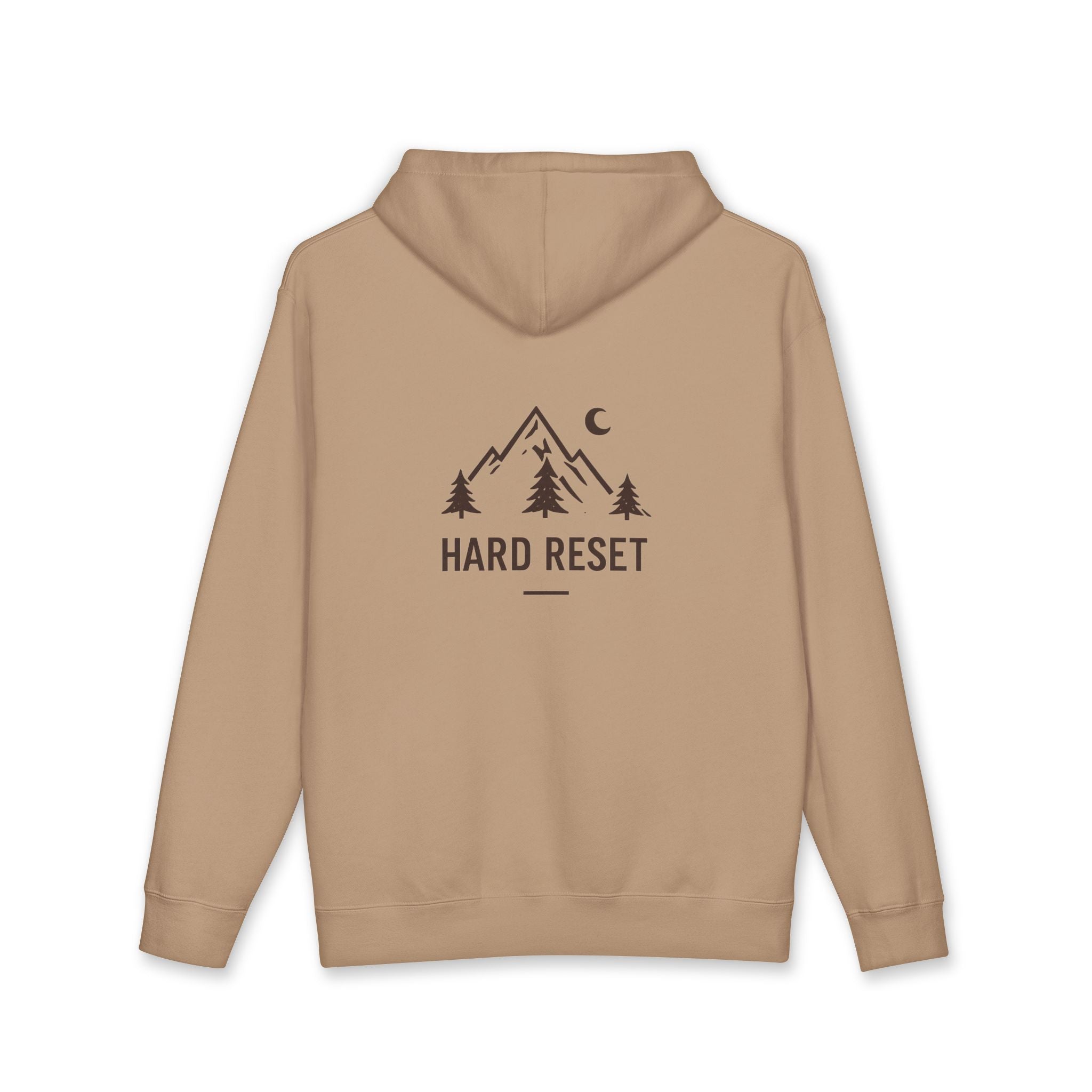 Hard Reset Hoodie — Retro Pine Graphic Hooded Sweatshirt