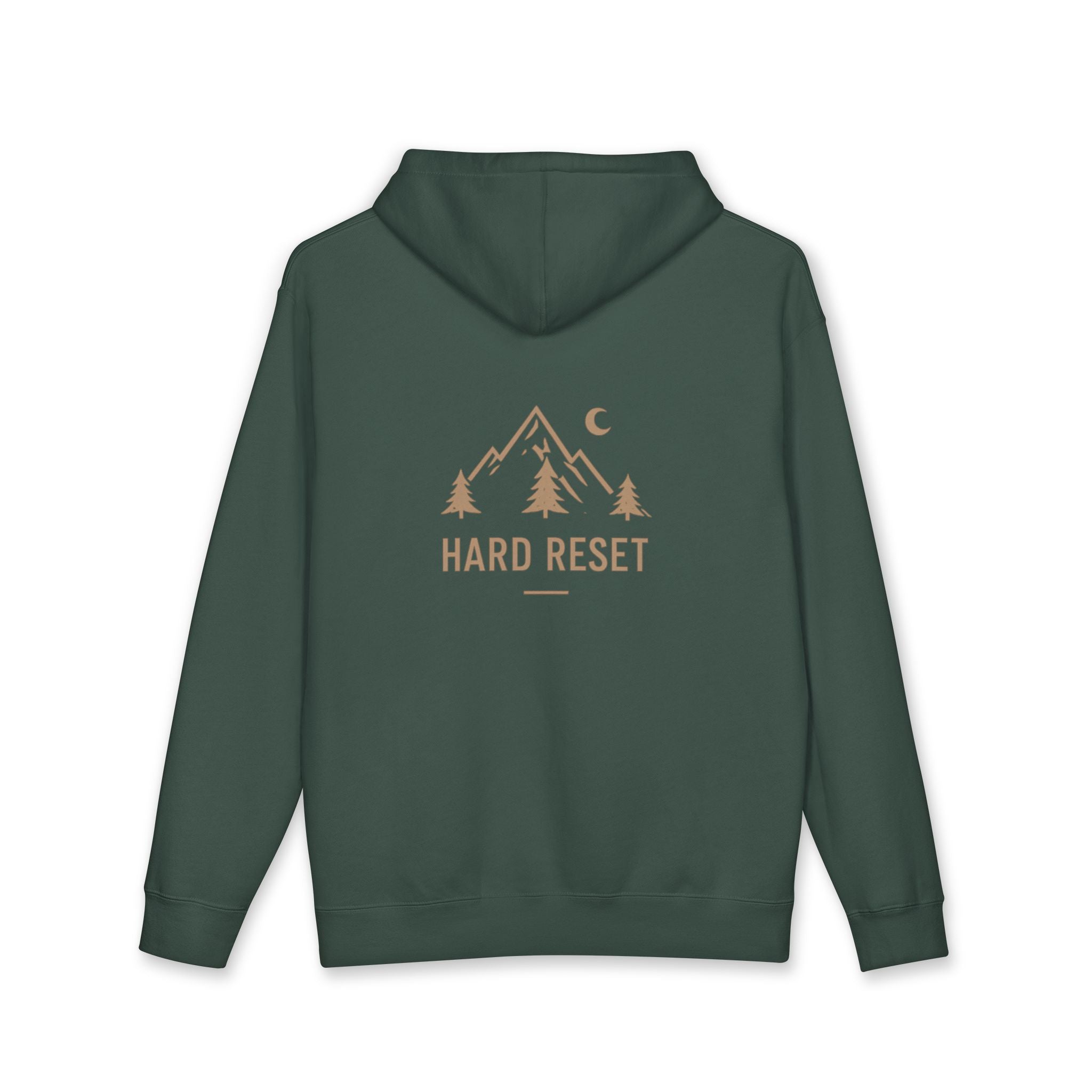 Hard Reset Hoodie — Retro Pine Graphic Hooded Sweatshirt