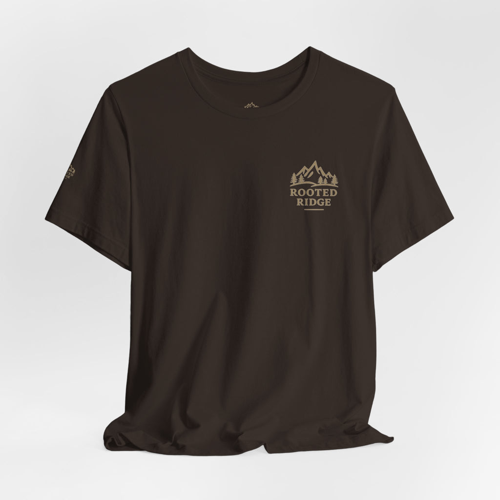 Figuring It Out Tee — Rustic Tree Adventure T‑Shirt